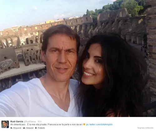 Rudi Garcia esce allo scoperto con Francesca Brienza