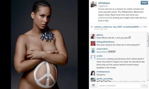 Alicia Keys senza veli (per una buona causa)