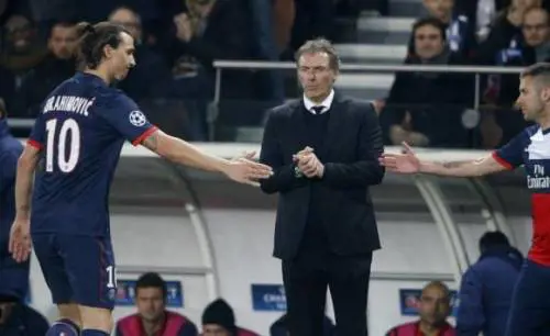 Menez, ai tempi del Psg, con Blanc e Ibrahimovic