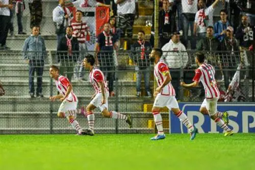 La gioia dei Vicentini nel corso del match con il Bri