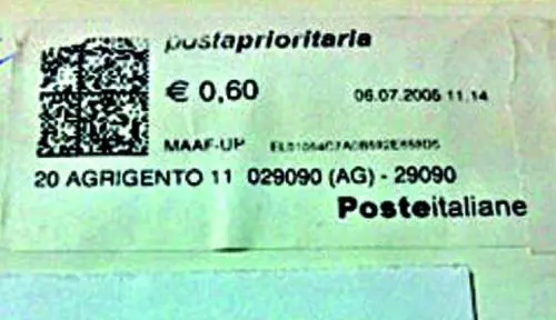 Il record della posta prioritaria Agrigento-Oristano in 9 anni