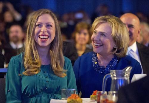 Chelsea e Hillary Clinton alla Clinton Global Initiative a New York