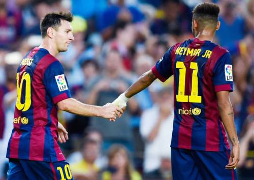 Per Neymar e Messi 5 reti in due contro il Granada