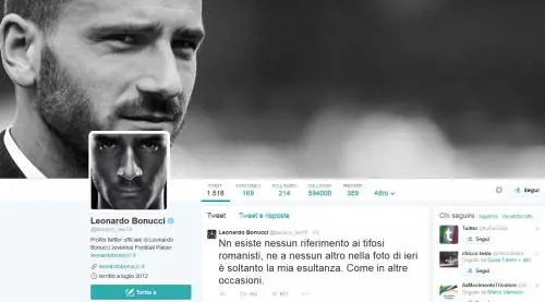 Juve-Roma, bufera per il tweet di Bonucci. Oriali: non deve più accadere