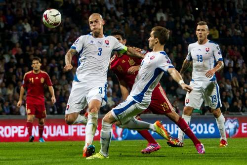 La partita tra Spagna e Slovacchia per le qualificazioni all'Europeo 2016