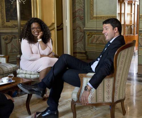 Il premier Matteo Renzi e Oprah Winfrey