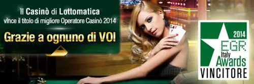 Il casinò di Lottomatica vince l'EGR Italy Awards 2014
