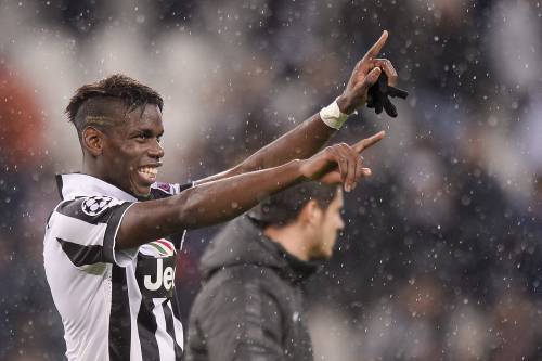 Pogba in un momento del match tra Juventus e Olympiacos