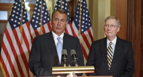 I leader repubblicani di Camera e Senato, Boehner e McConnell