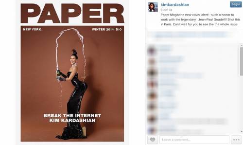 Kim Kardashian, il fondoschiena è da copertina