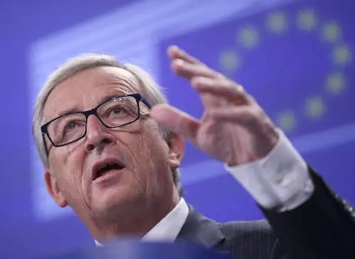 Jean-Claude Juncker in conferenza stampa a Bruxelles