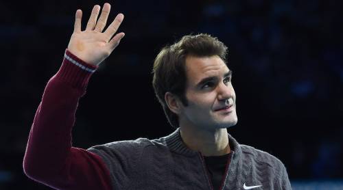 Lo sguardo triste di Federer dopo aver dato forfait