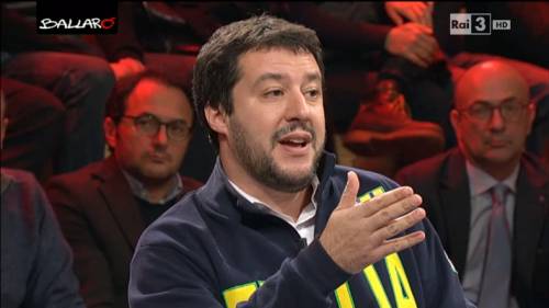 Matteo Salvini nello studio di Ballarò