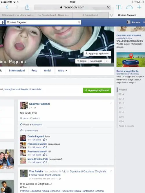 Ammazza l'ex moglie, poi annuncia il delitto in un post su Facebook