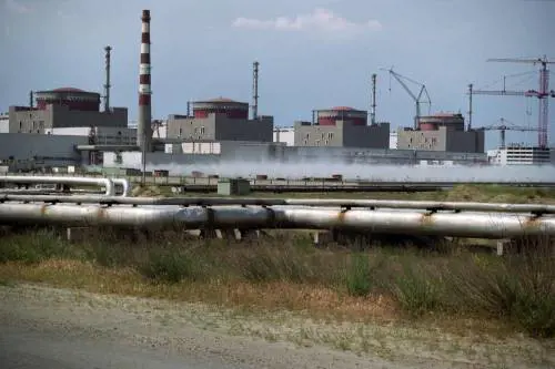 La centrale nucleare di Zaporizhye in una vecchia foto d'archivio