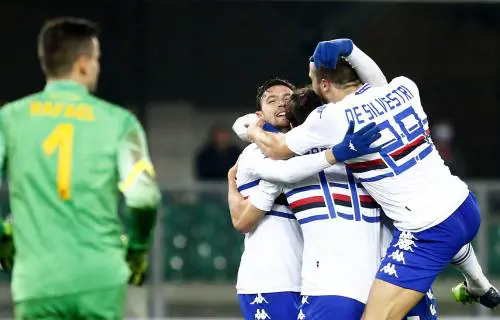 Samp corsara: dopo 45 anni vince a Verona. Cagliari k.o.