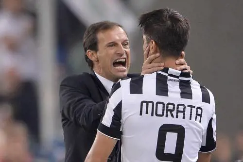 Allegri e Alvaro Morata