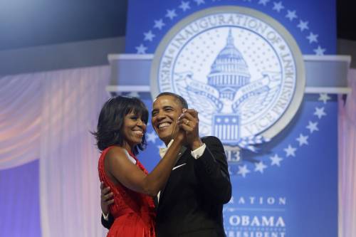 Barack e Michelle Obama al ballo inaugurale del 2013