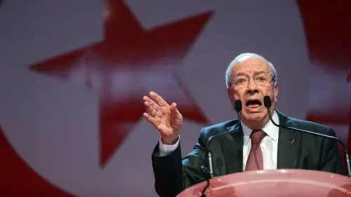 Beji Caid Essebsi in una foto scattata a Baja, durante la campagna elettorale
