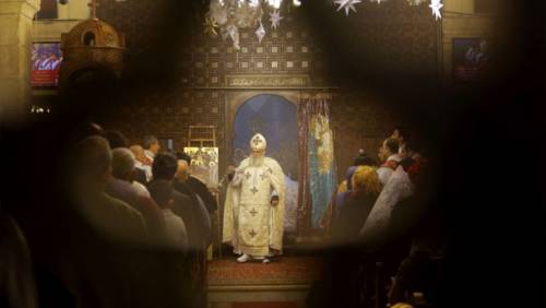La messa della Vigilia nella chiesa della Vergine Maria al Cairo / 6 gennaio 2014