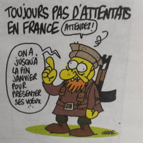 Clicca per ingrandire la vignetta di Charlie Hebdo