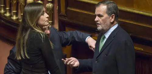 Dopo 14 anni Calderoli sposa la sua Gianna