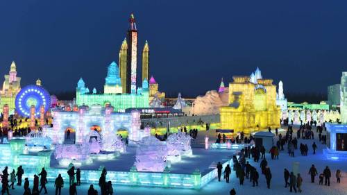 Cina, il festival del ghiaccio a Harbin