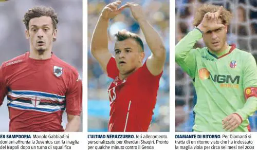 Gabbiadini, Shaqiri e Diamanti