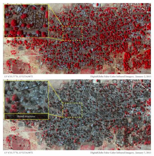 Nigeria, il satellite mostra l'orrore di Boko Haram: quasi 4mila strutture rase al suolo