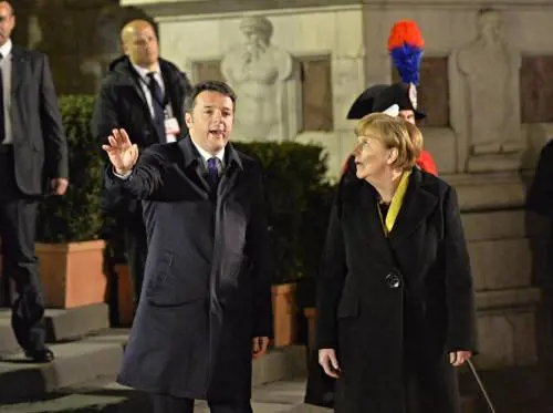 Merkel a cena da Renzi