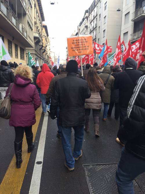 Il corteo dei bancari