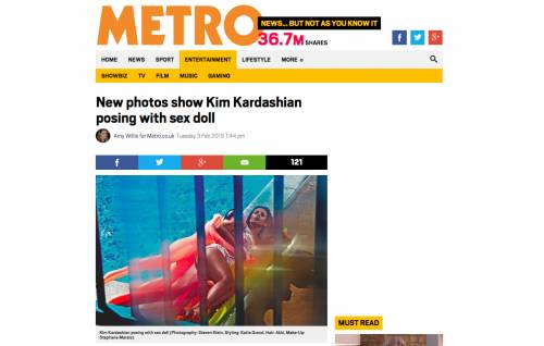 Kim Kardashian: il lato b in mostra nel nuovo numero di Love