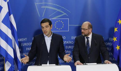 Alexis Tsipras e Martin Schulz