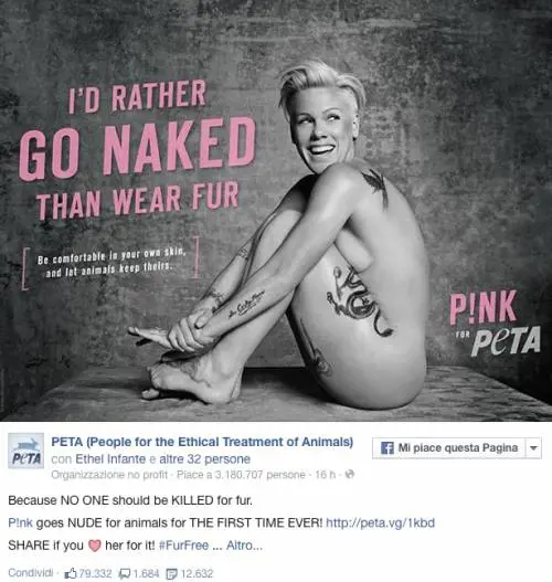Pink si spoglia. Per un buon motivo