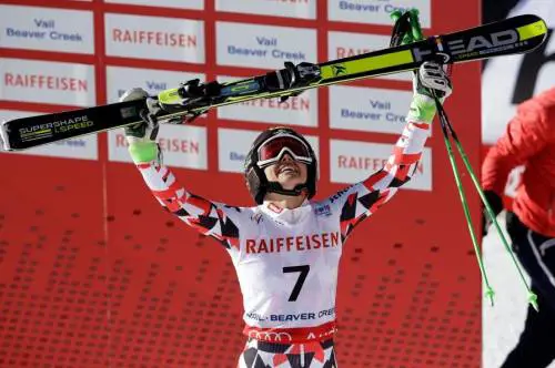 Anna Fenninger sulle spalle dei giganti