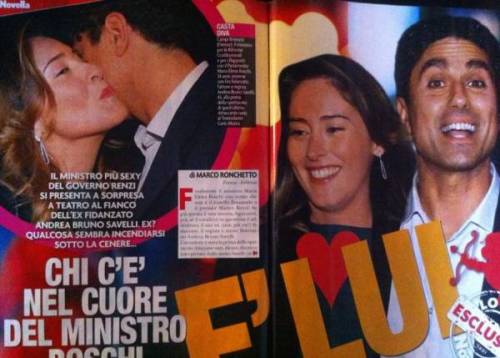 Maria Elena Boschi e il flirt con l'attore Bruno Savelli