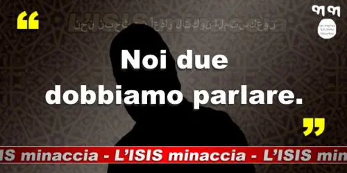 Una foto dalla pagina "L'Isis minaccia"