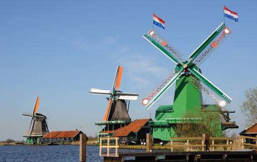 Olanda, i mulini a vento di Zaanse Schans