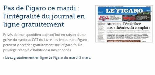 Francia, Le Figaro sfida lo sciopero grazie a Internet