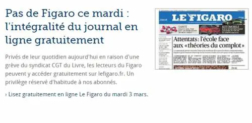 Francia, Le Figaro sfida lo sciopero grazie a Internet