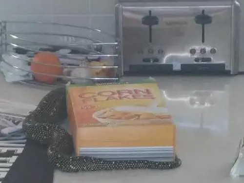 Un serpente di due metri nella scatola dei cereali