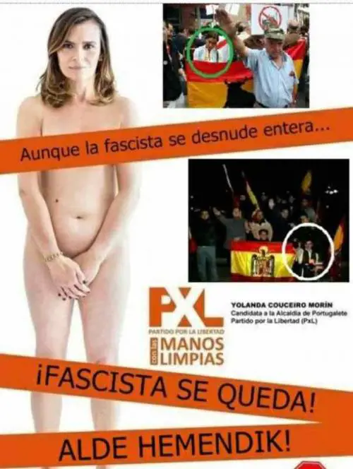 La candidata nuda sui manifesti elettorali