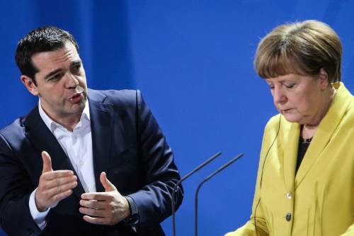 Angela Merkel e Alexis Tsipras