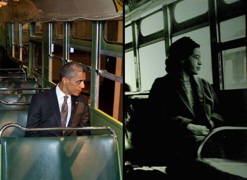 Barack Obama sullo stesso autobus di Rosa Parks via Olycom 