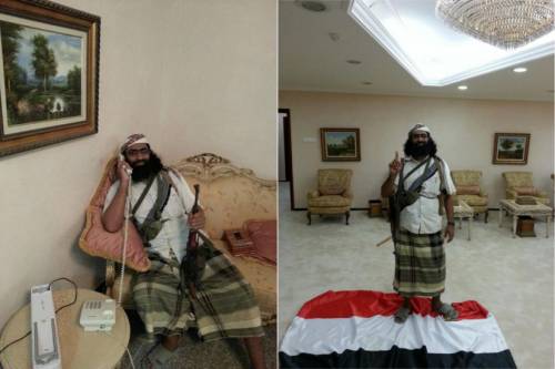 Khaled Batarfi nel palazzo presidenziale di Mukalla