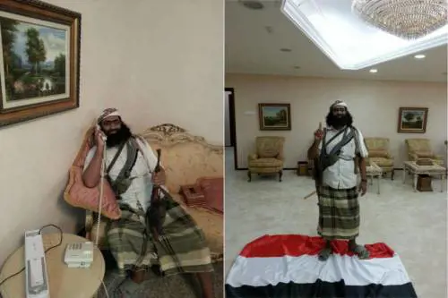 Khaled Batarfi nel palazzo presidenziale di Mukalla