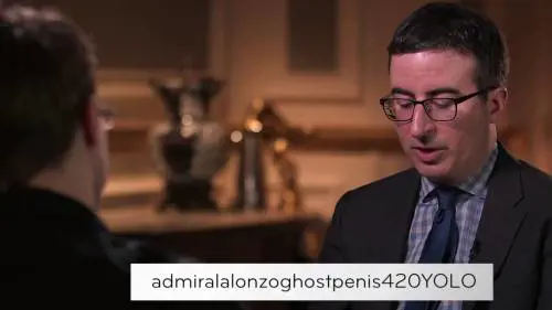 Un momento dell'intervista a Edward Snowden