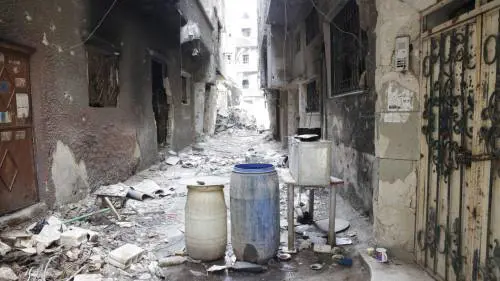 Le macerie del campo di Yarmouk