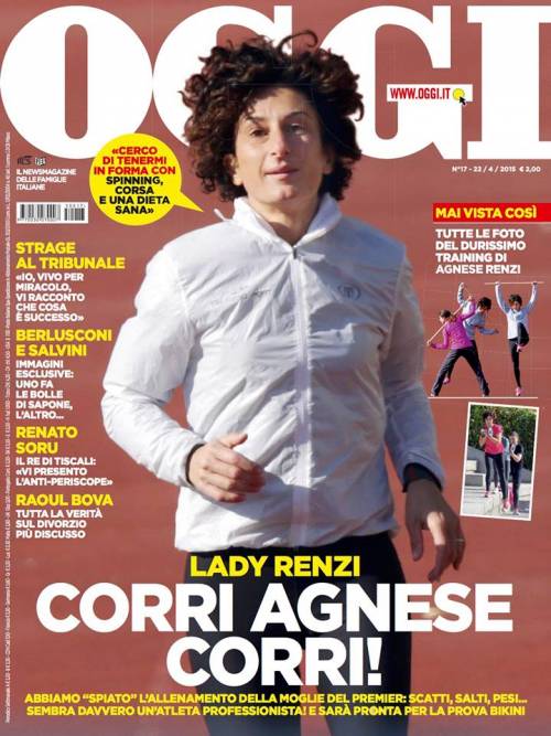 "Corri, Agnese, corri!", Oggi dedica la copertina a lady Renzi