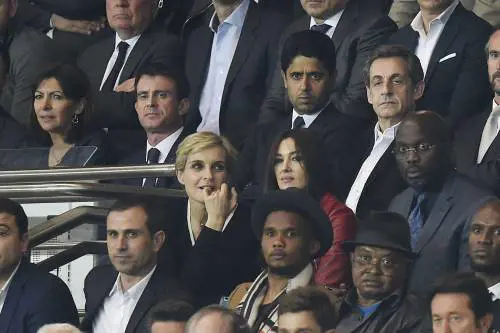 Bellucci e Sarkozy allo stadio